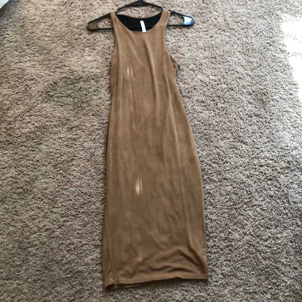 Suede brown dress